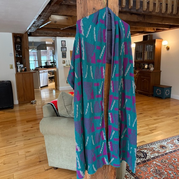 Colorful Geometric Patterned Scarf - Picture 2 of 4